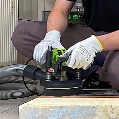 Применение станка для сухого алмазного сверления плитки Eibenstock EFB 68