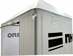 Вход палатки для сварки полиэтиленовых труб ПНДело Делотент-3